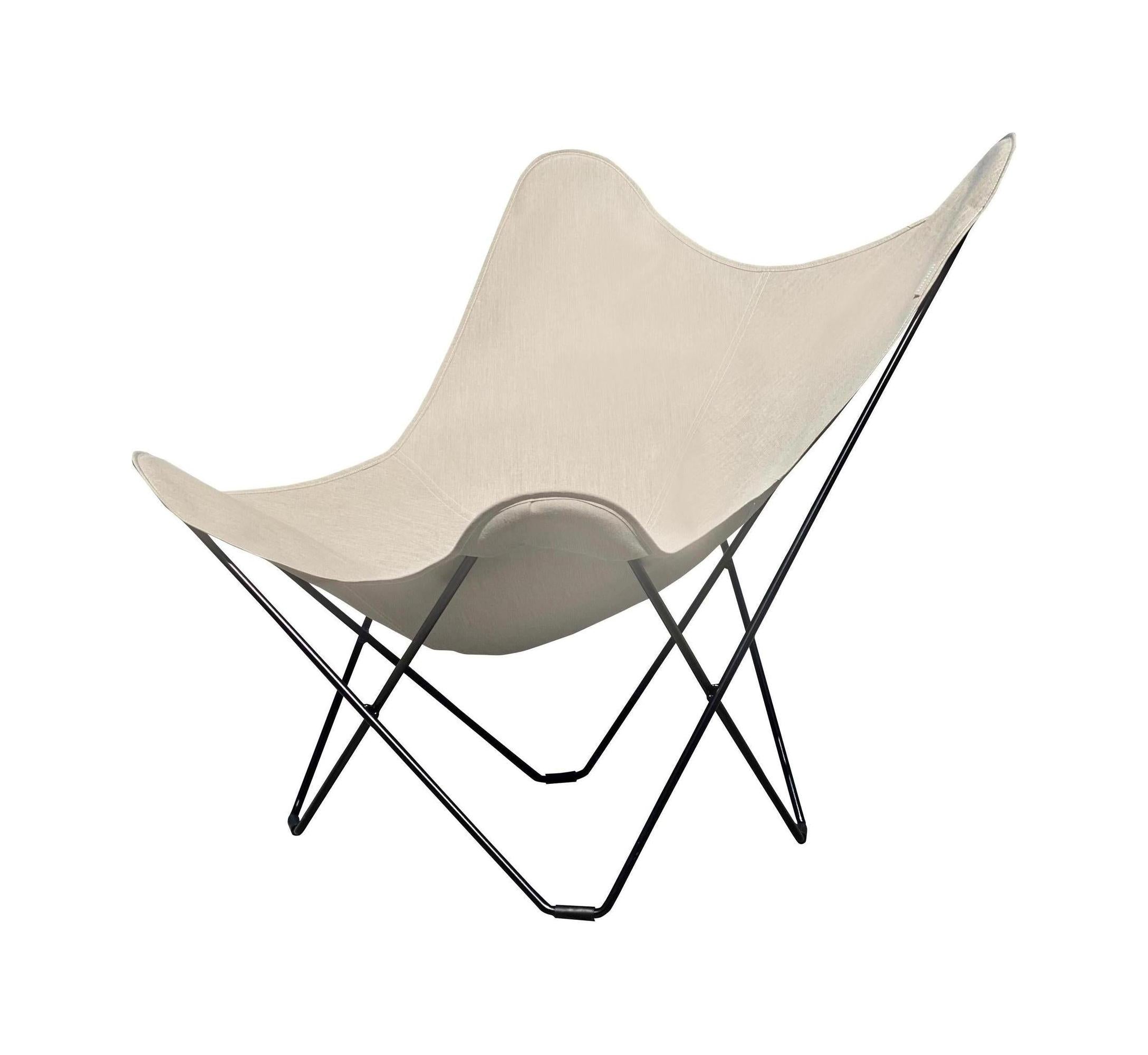 [product_category]-Cuero Sunshine Mariposa Butterfly Chair, Natural/Black Outdoor-Cuero-7340172619246-Sunshine-Mariposa-Natural-BlackOutdoor-CUE-1