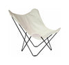 Cuero Sunshine Mariposa Butterfly Chair, Oyster/Black