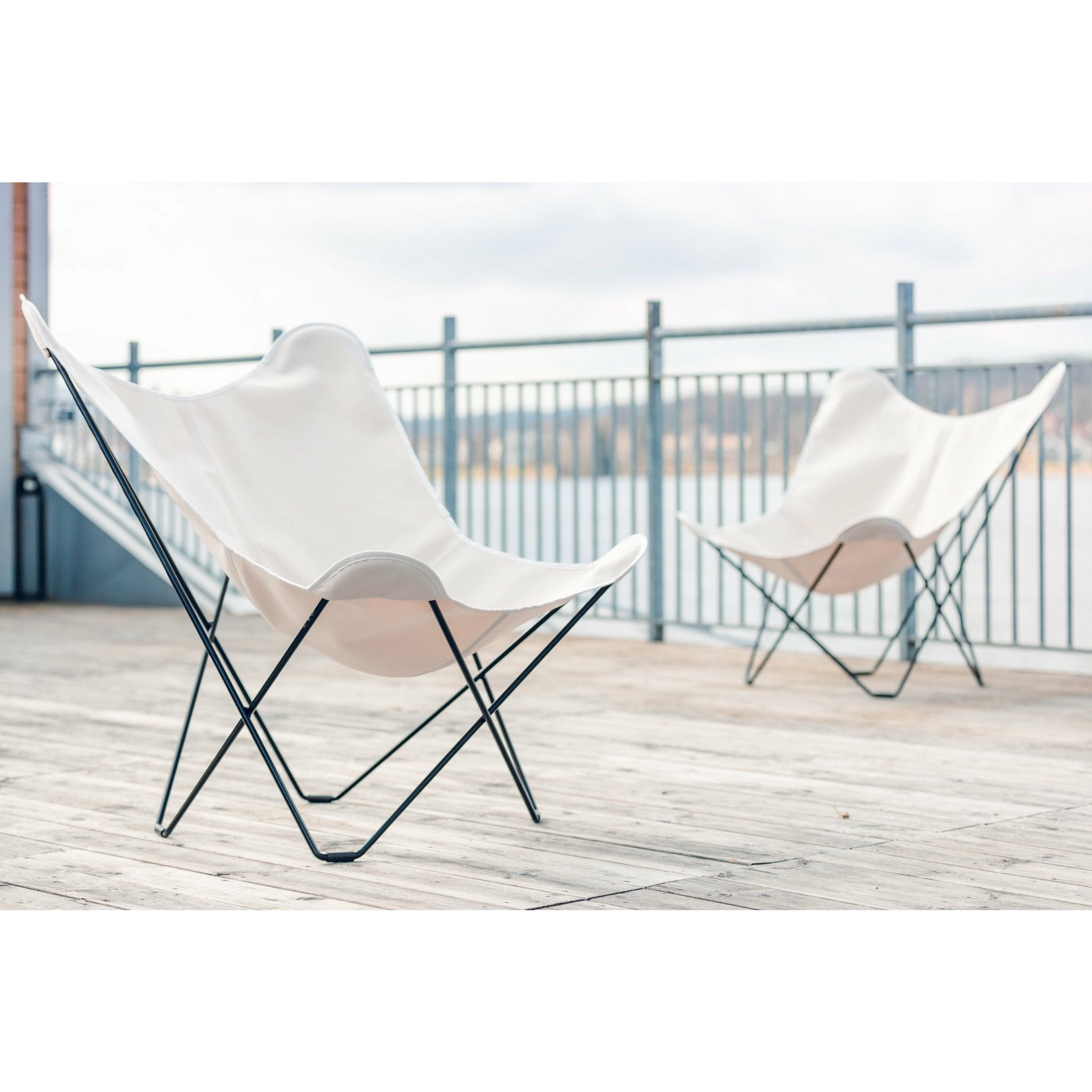 [product_category]-Cuero Sunshine Mariposa Butterfly Chair, Oyster/Black-Cuero-7340172619017-1901-CUE-2