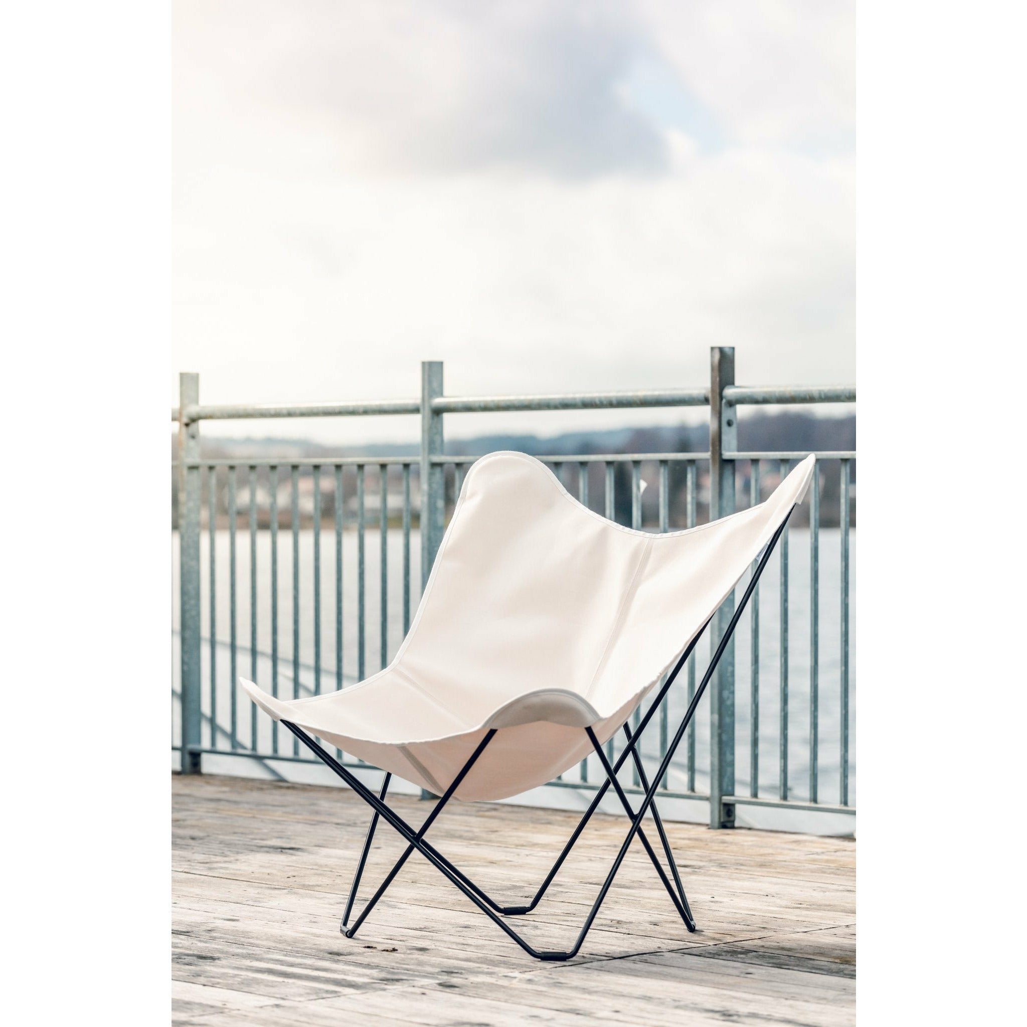 [product_category]-Cuero Sunshine Mariposa Butterfly Chair, Oyster/Grey Outdoor Frame-Cuero-7340172619024-1902-CUE-4