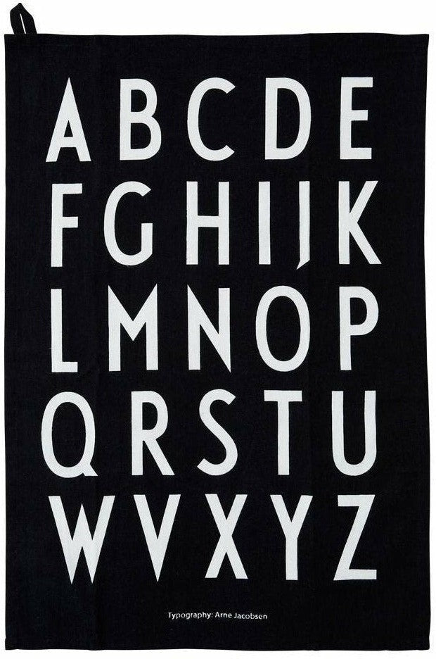 [product_category]-Design Letters Aj Tea Towel, Black, 2 P Cs.-Design Letters-5710498252403-10503000BLACK-DES-1