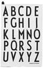 Design Letters Aj Tea Towel, White, 2 P Cs.