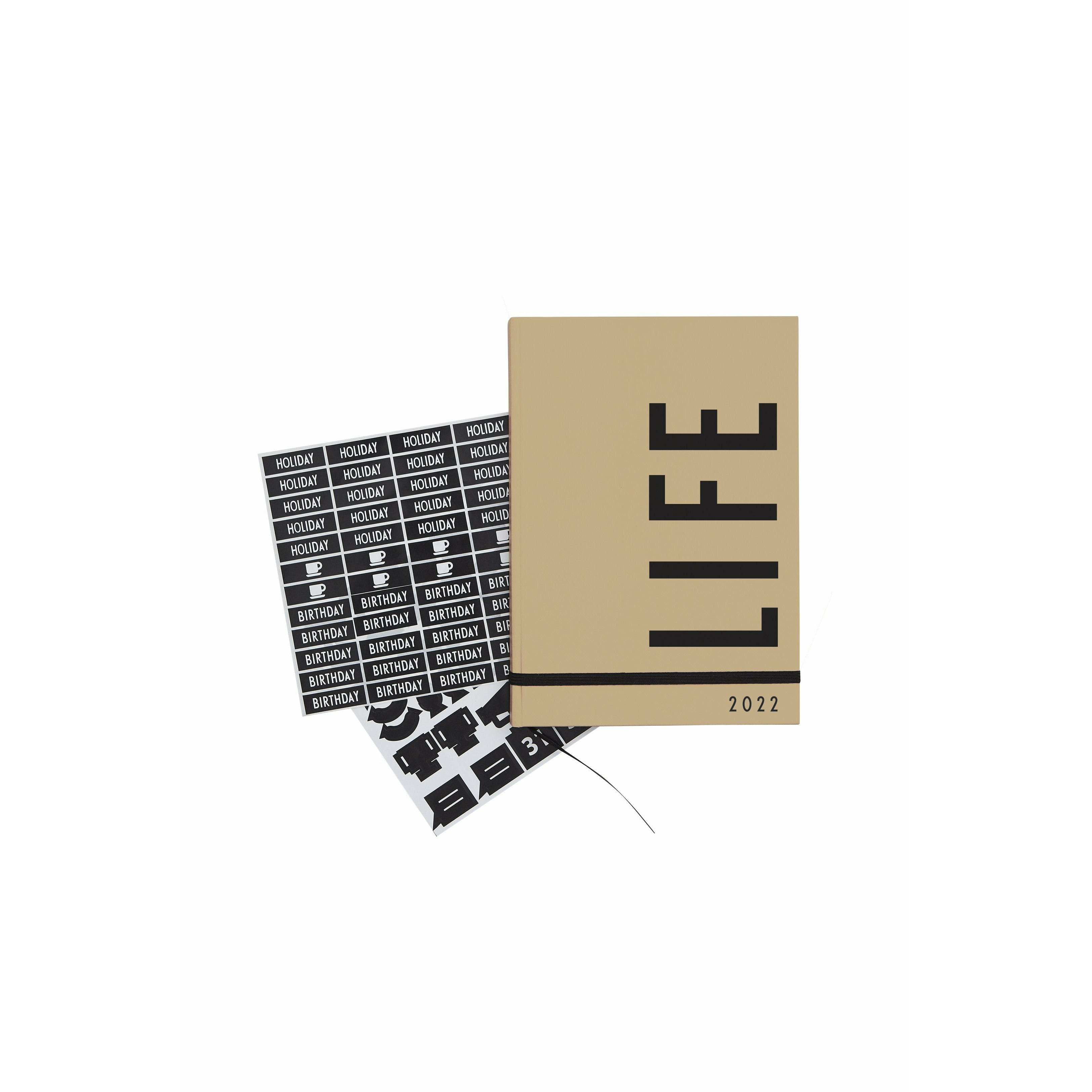 Design Letters Kalender hardback 2022, beige