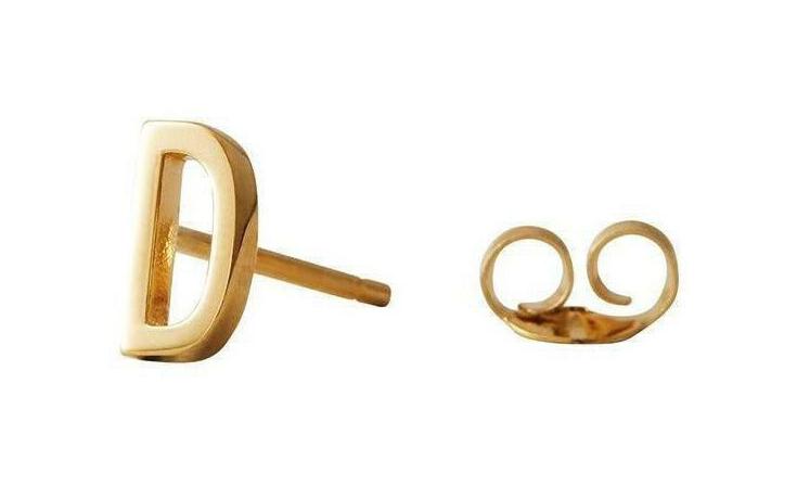 [product_category]-Design Letters Earring With Letter, Gold, D-Design Letters-5710498973117-90401001D-DES-1
