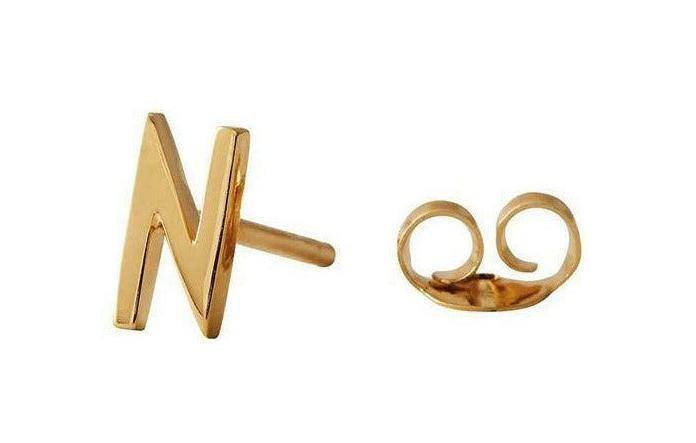 [product_category]-Design Letters Earring With Letter, Gold, N-Design Letters-5710498973216-90401001N-DES-1
