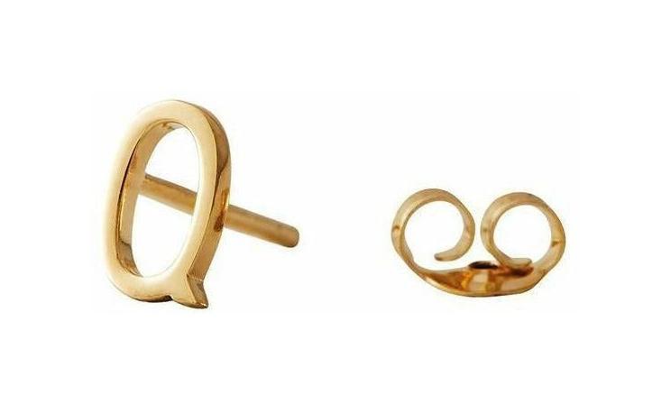 [product_category]-Design Letters Earring With Letter, Gold, Q-Design Letters-5710498973247-90401001Q-DES-1