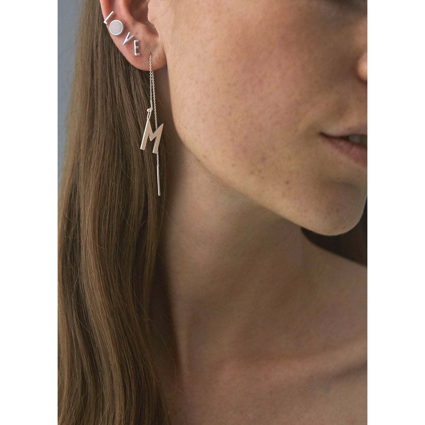 [product_category]-Design Letters Earring With Letter, Gold, R-Design Letters-5710498973254-90401001R-DES-3