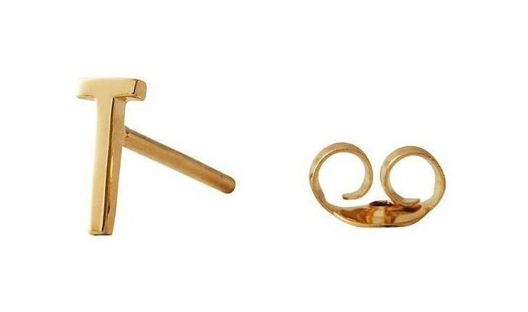 [product_category]-Design Letters Earring With Letter, Gold, T-Design Letters-5710498973278-90401001T-DES-1