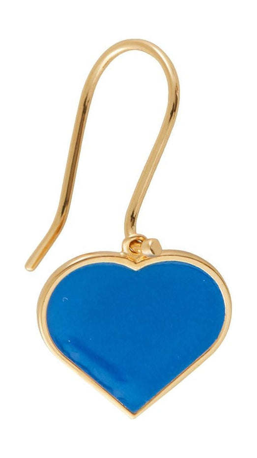 [product_category]-Design Letters Earring's Enamel Heart Gold, Cobalt Blue-Design Letters-5710498193249-90405000COBALTBLUE-DES-1