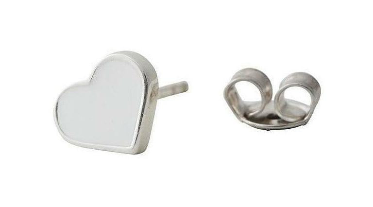 [product_category]-Design Letters Earring's Enamel Heart, White/Silver-Design Letters-5710498173135-90401002SILVER-DES-1