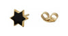 Design Letters Earrings emaljestjerne, sort/guld