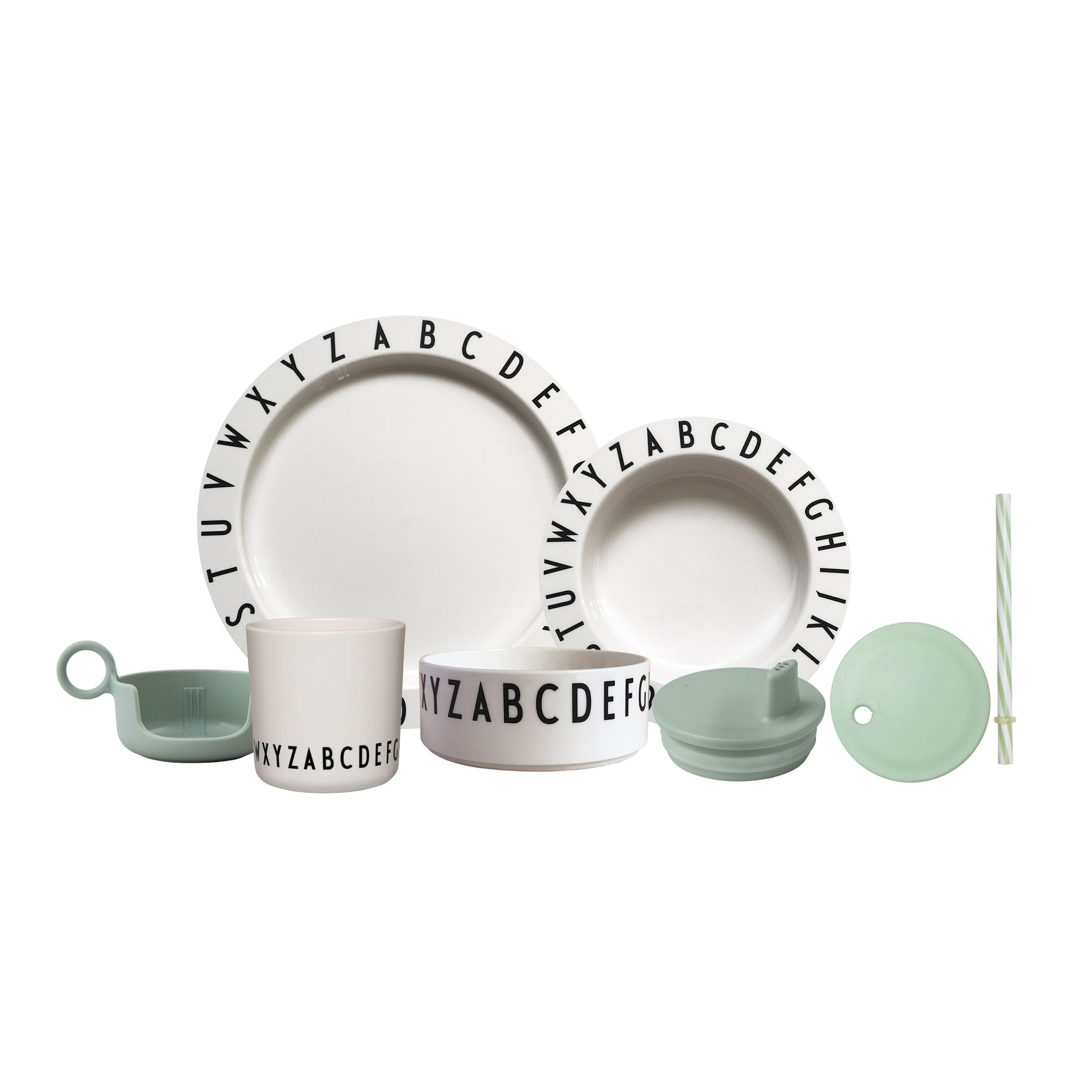 [product_category]-Design Letters Eat & Learn Eco Starter Set, Green/White-Design Letters-5710498196943-20107000GREENWHITE-DES-1