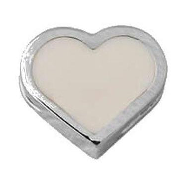 [product_category]-Design Letters Enamel Heart Counterpart Charm, Nude/Silver-Design Letters-5710498176211-90302003NUDE-1