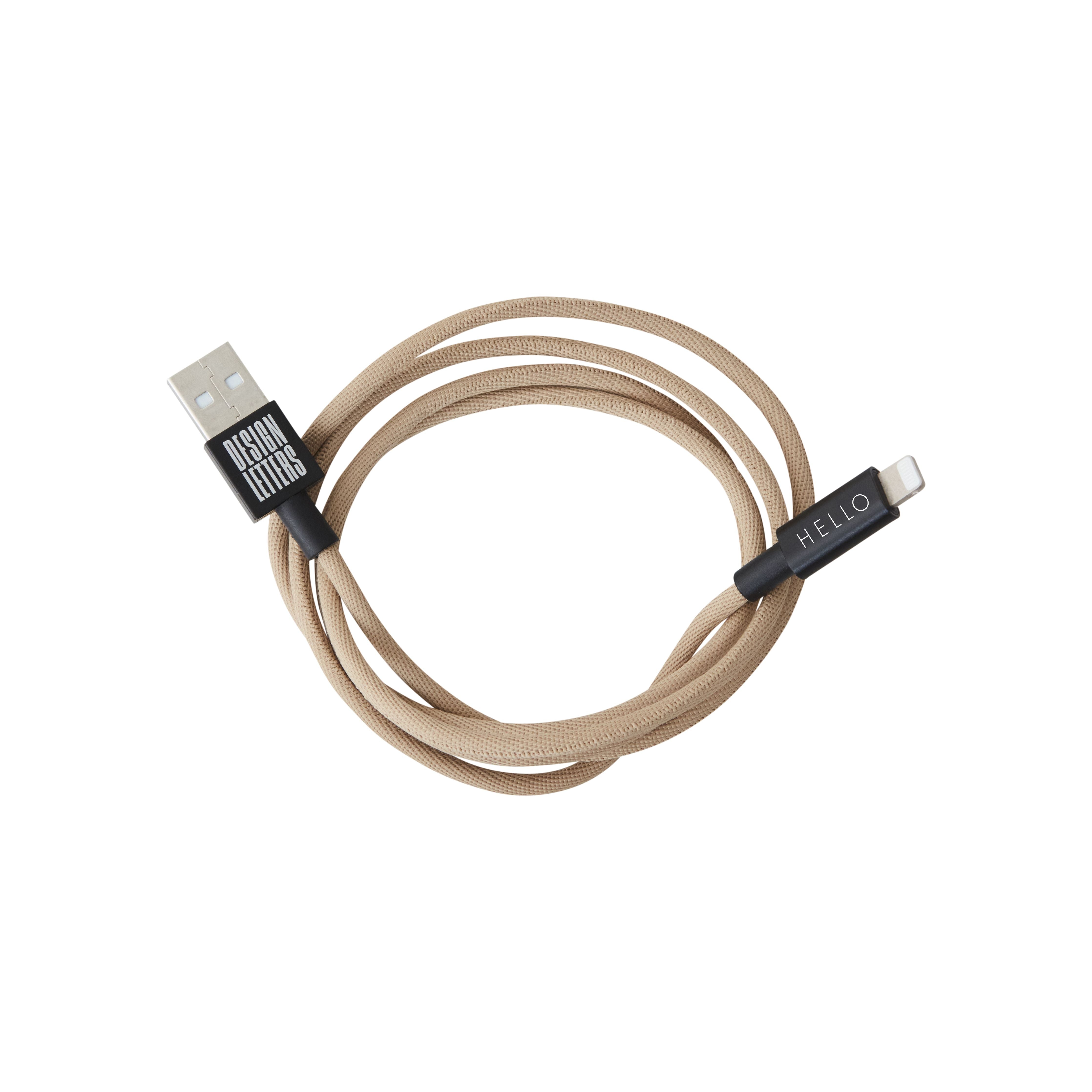 [product_category]-Design Letters Favorite Cable I Phone 1m, Beige-Design Letters-5710498190941-60201024BEIGE-DES-2