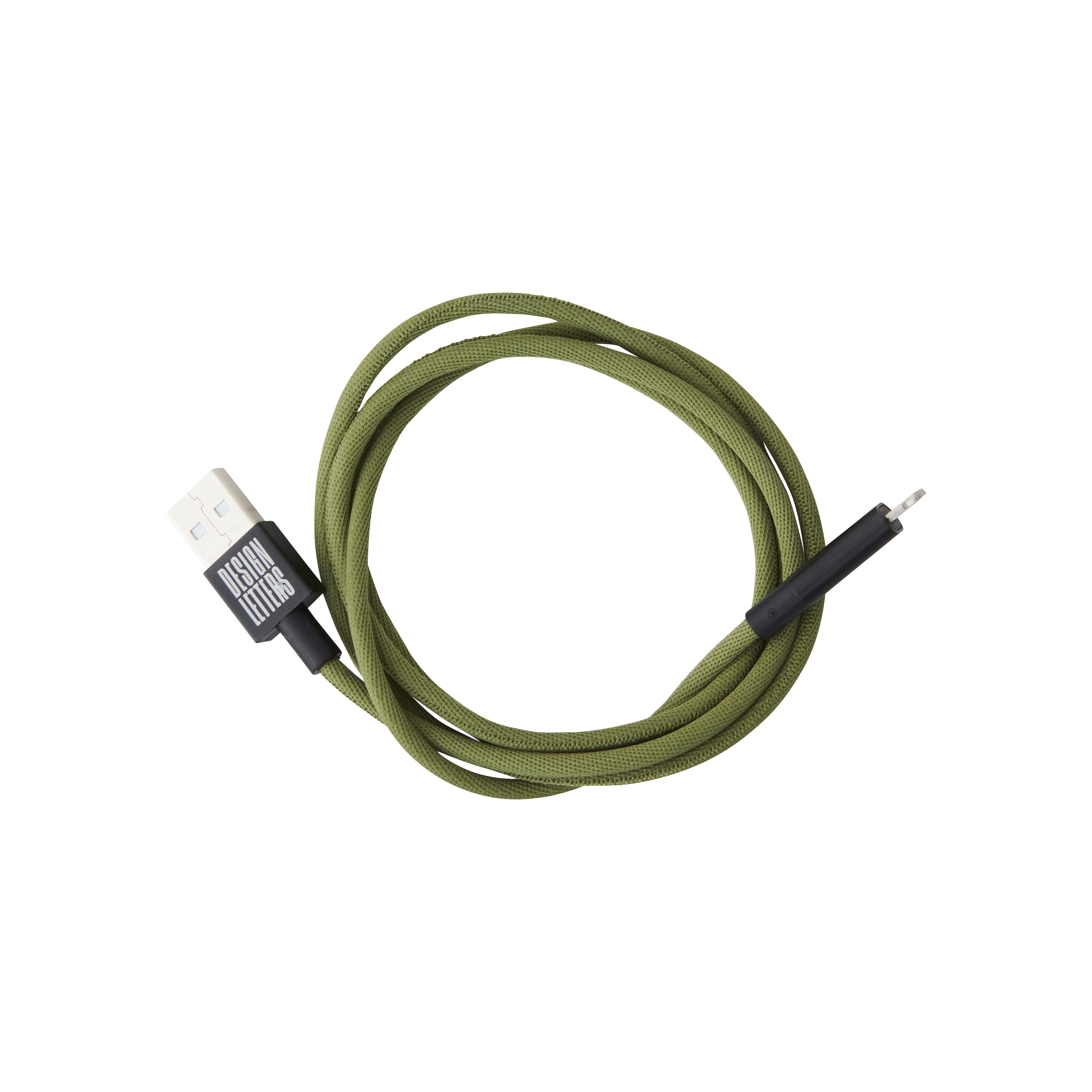 [product_category]-Design Letters Favorite Cable I Phone 1m, Forest Green-Design Letters-5710498190927-60201024FORESTGRN-DES-1