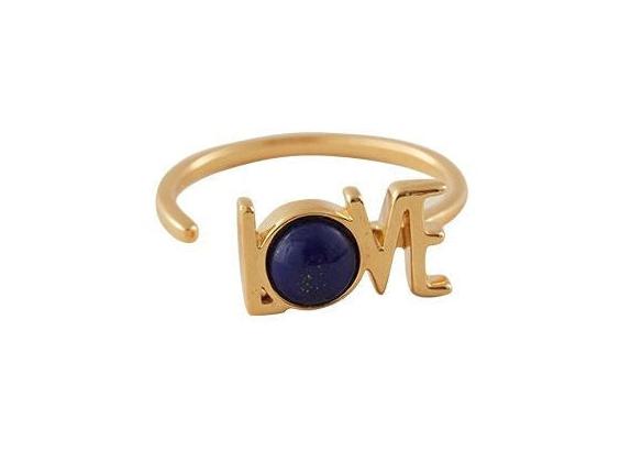 [product_category]-Design Letters Great Love Ring 18k Gold Plated, Lapis Lazuli Blue-Design Letters-5710498192556-90602008LAPLAZULI-DES-1