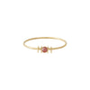 Design Letters Stor mor bangle 18k guldbelagt, rød chrosite