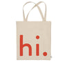 Design Letters Hi. Travel Bag, Natural/Deep Sea Coral