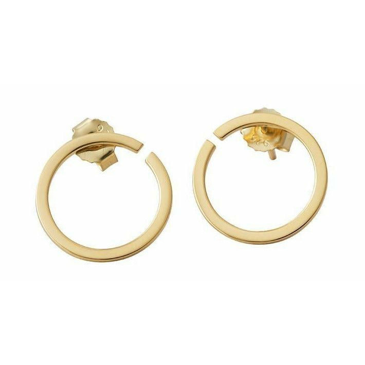 [product_category]-Design Letters Hoops Earrings ø 16 Mm, Gold Plated-Design Letters-5710498173098-90403001GOLD-DES-1
