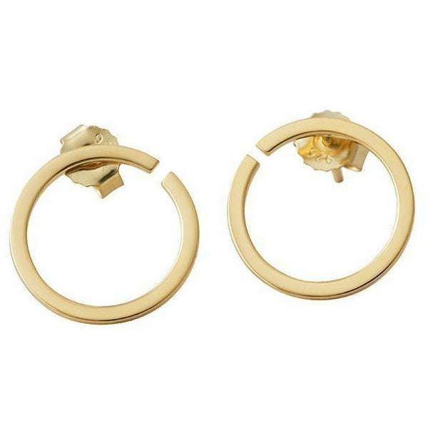 [product_category]-Design Letters Hoops Earrings ø 24 Mm, Gold Plated-Design Letters-5710498172800-90403003GOLD-DES-1