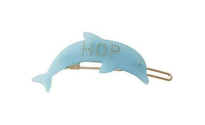 Design Letters Iconic Hair Clip, Hop, Blue
