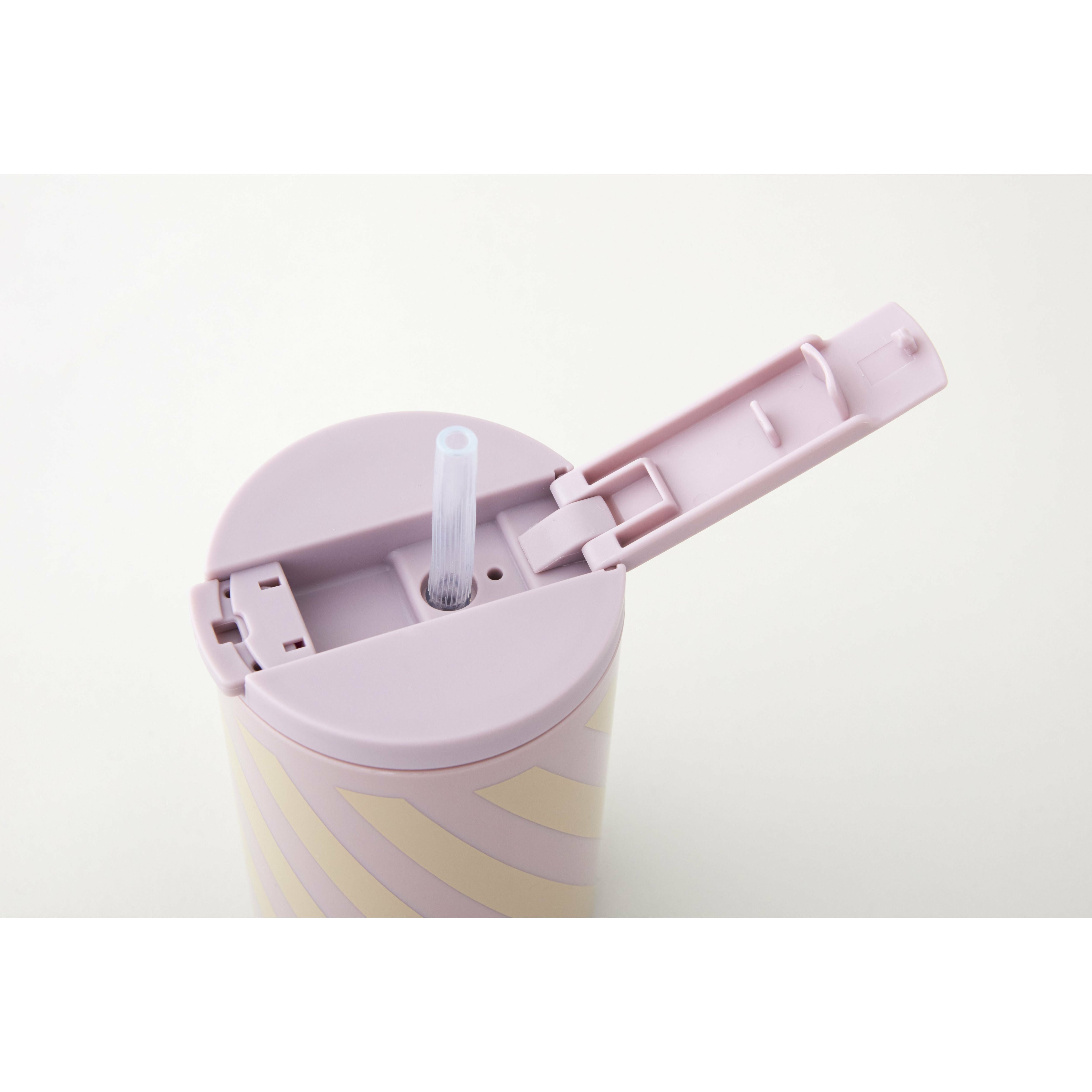 [product_category]-Design Letters Kids Straw Mug 330 Ml, Lavender-Design Letters-5710498188986-20106006LAVSTRIPE-DES-5