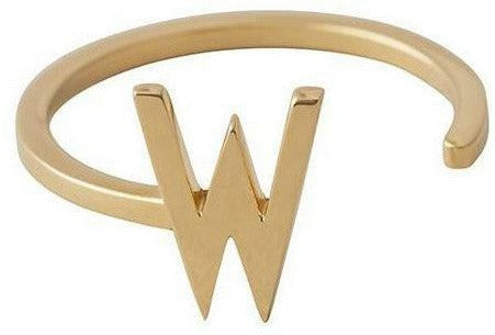 [product_category]-Design Letters Letter Ring A Z, 18k Gold Plated, W-Design Letters-5710498172374-90601000W-DES-1