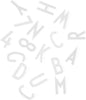 Design Letters Letters And Numbers For Pinboards, White, Capital