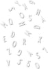 Design Letters Letters And Numbers For Pinboards, White, Small