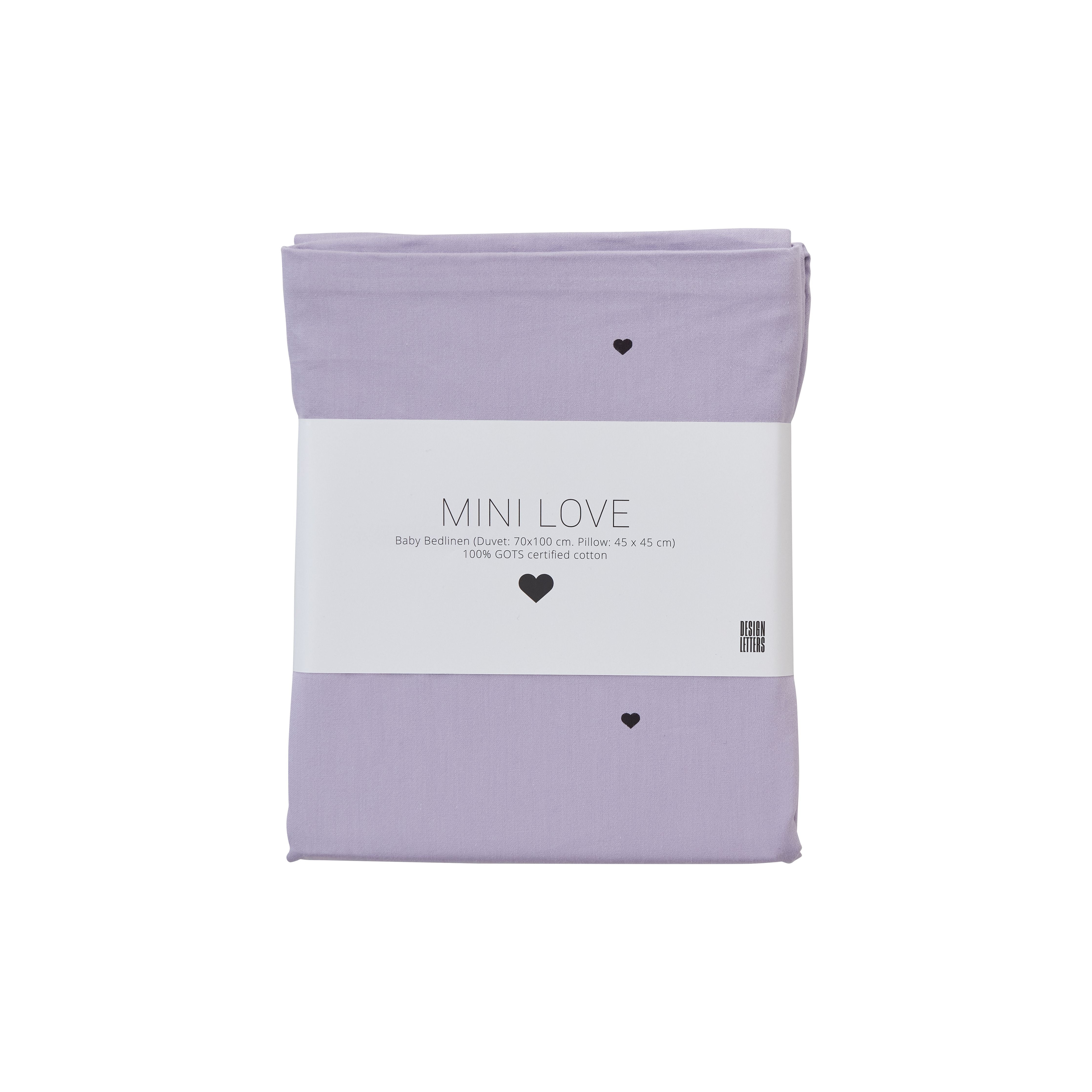 [product_category]-Design Letters Mini Love Baby Pillowcases And Duvet Covers 70x100 Cm, Lavender-Design Letters-5710498189495-10501000LAVENLOVE-DES-1