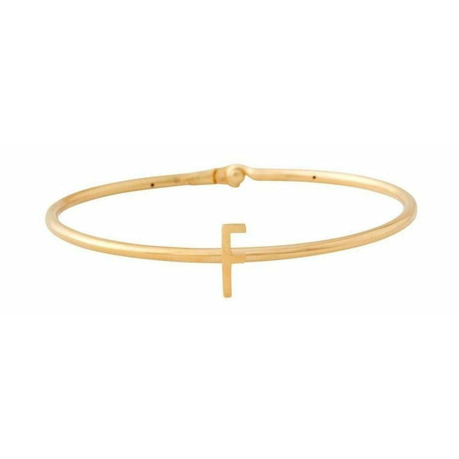 [product_category]-Design Letters My Bangle F Bangle, 18k Gold Plated Silver-Design Letters-5710498188238-90502001F-DES-1