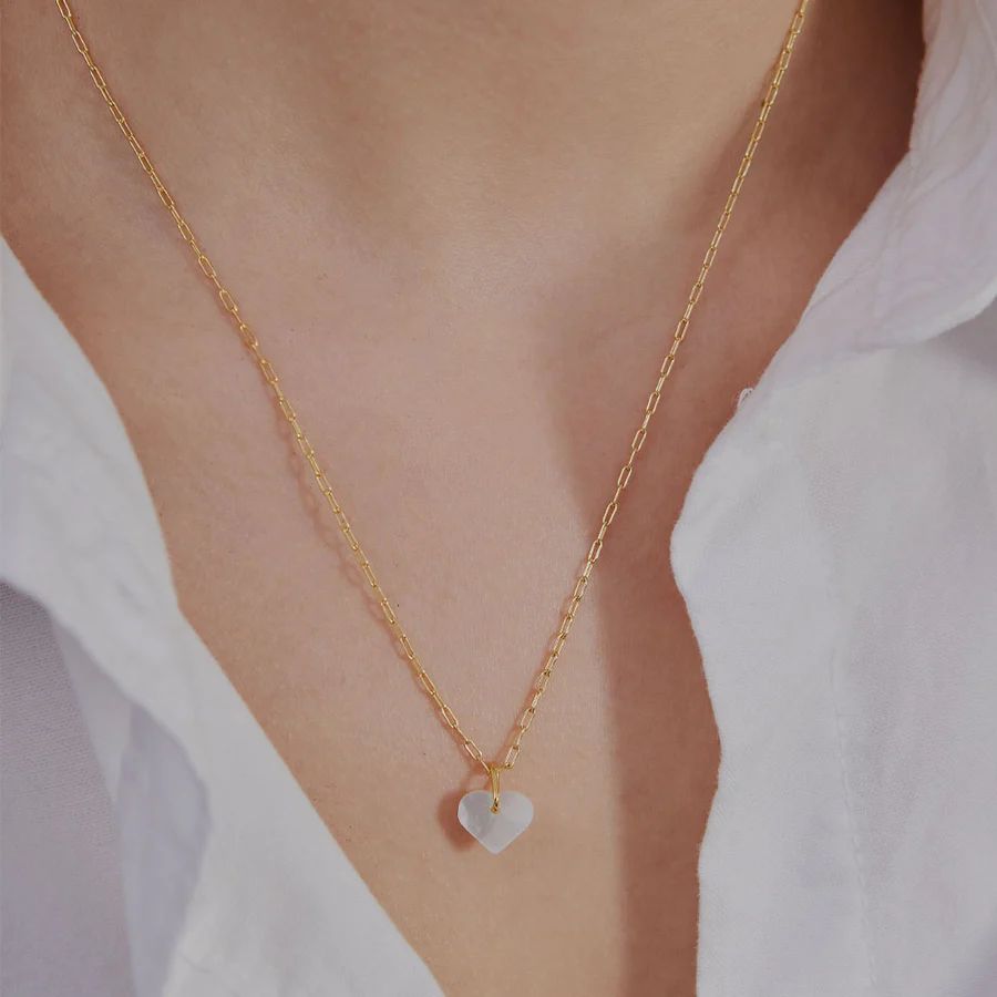 [product_category]-Design Letters Pearl Heart Charm, Gold-Design Letters-5710498192587-90305006PEARL-DES-4