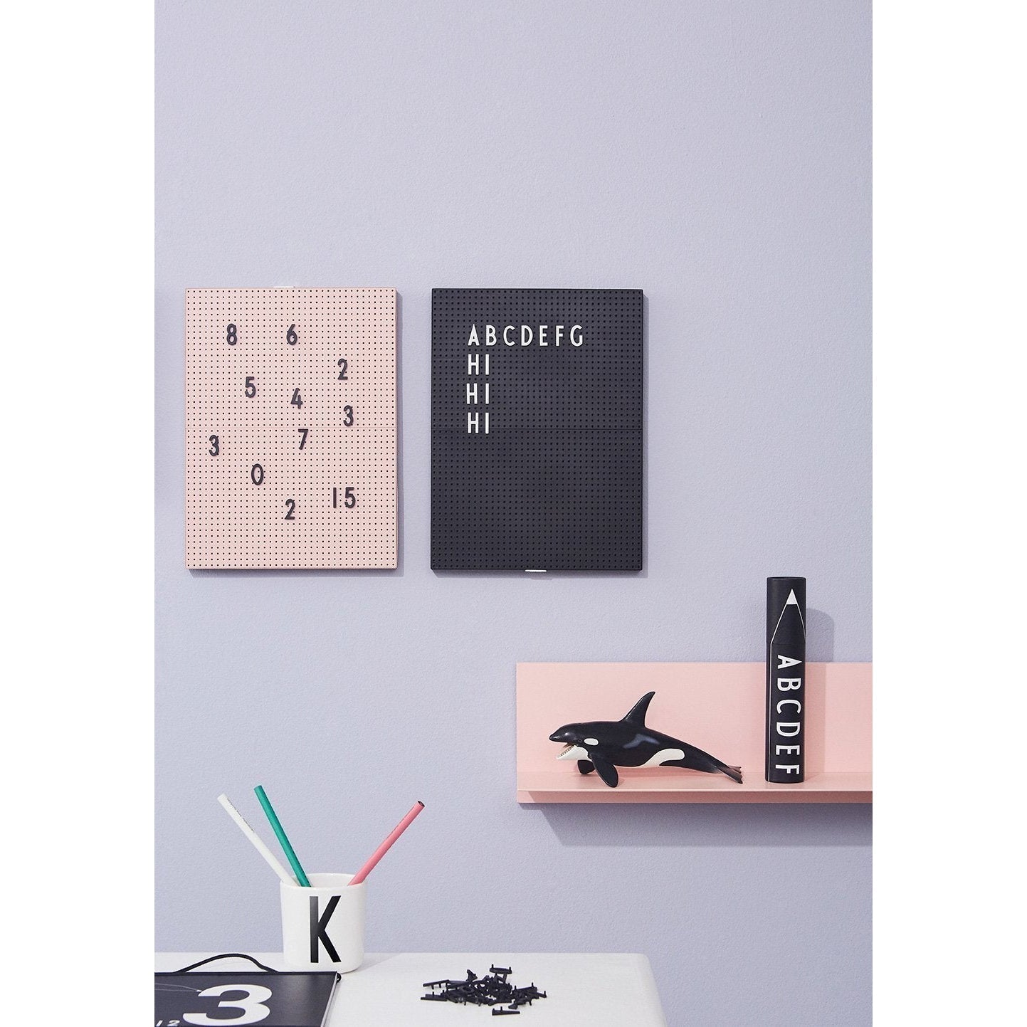 Design Letters Pinboard lysegrå, lille