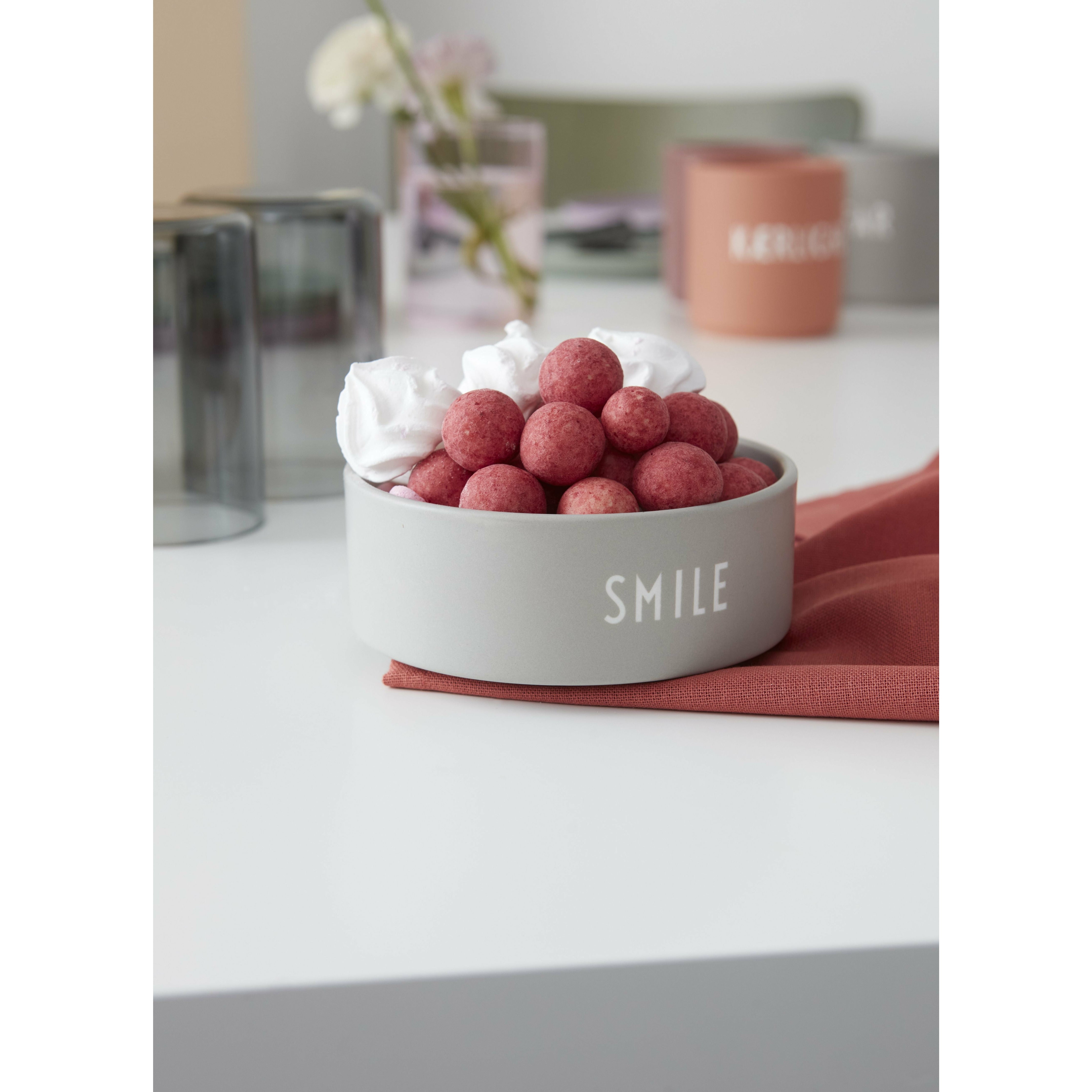 [product_category]-Design Letters Porcelain Snack Bowl, Gray-Design Letters-5710498189990-10204010CLGRSMILE-DES-2