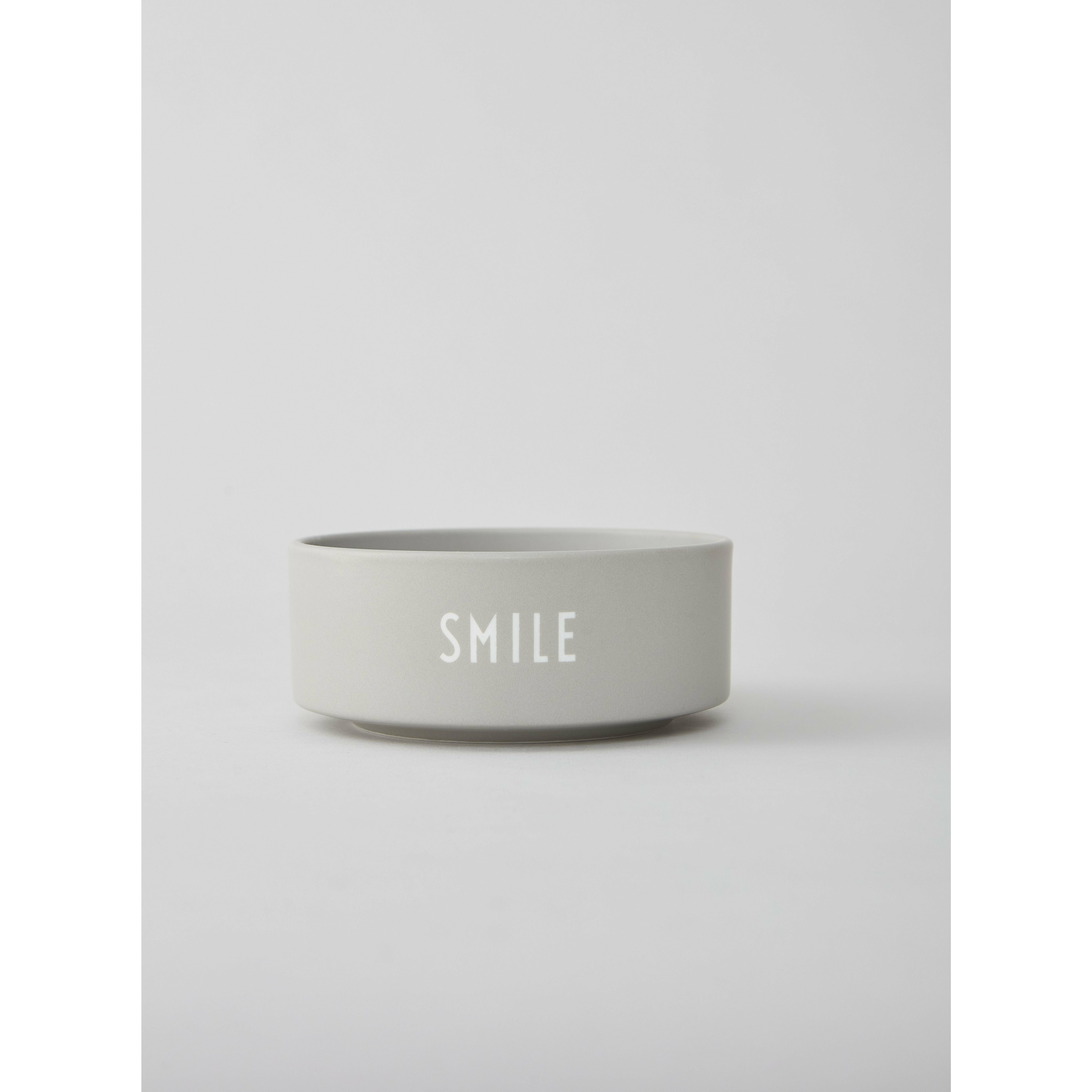 [product_category]-Design Letters Porcelain Snack Bowl, Gray-Design Letters-5710498189990-10204010CLGRSMILE-DES-3