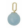 Design Letters Stone Drop Pendant 8mm 18k Gold Plated Silver, Aquamarine