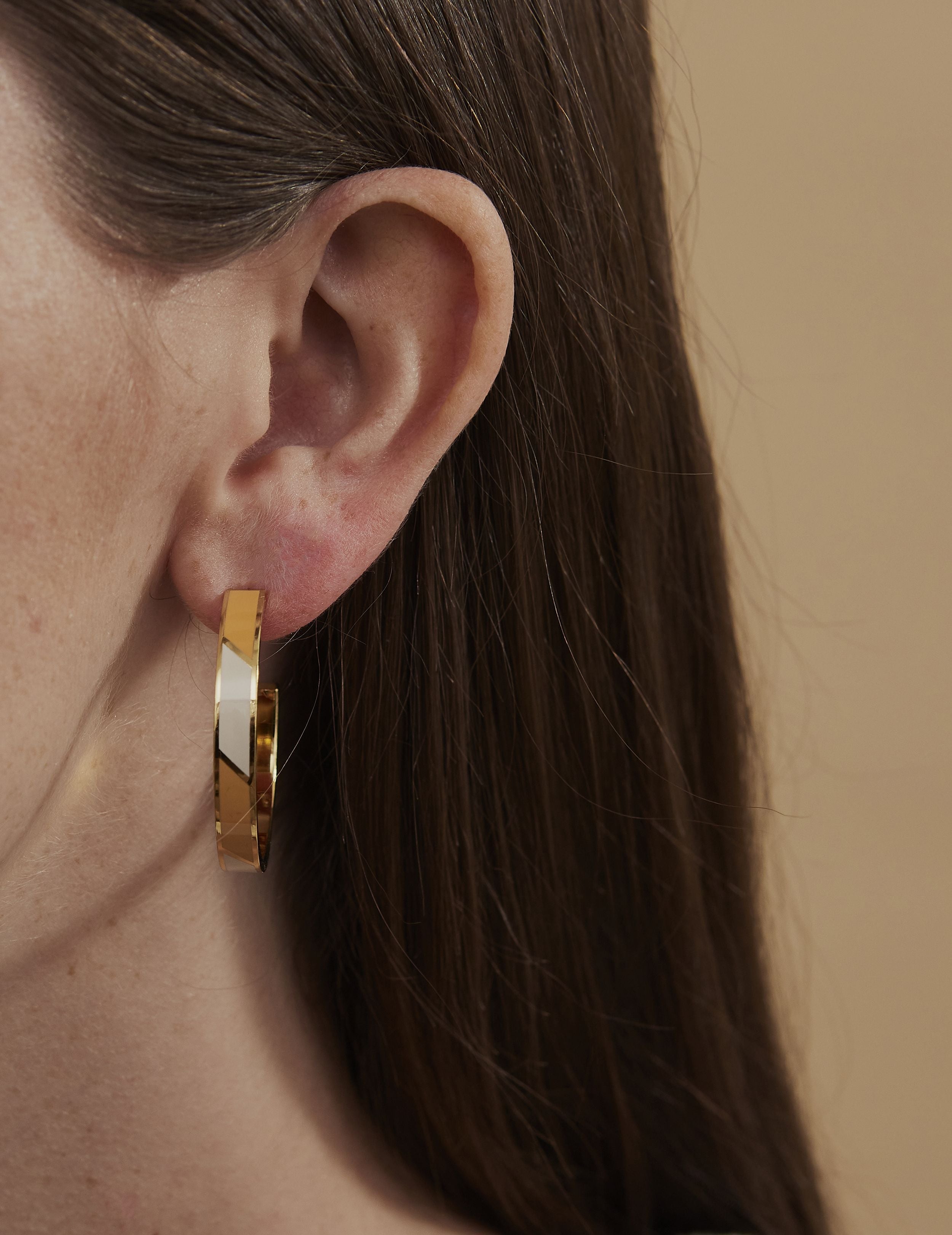[product_category]-Design Letters Striped Candy Earrings 35mm 2 P Cs, Orange/White-Design Letters-5710498193010-90403014ORAWHITE-DES-2