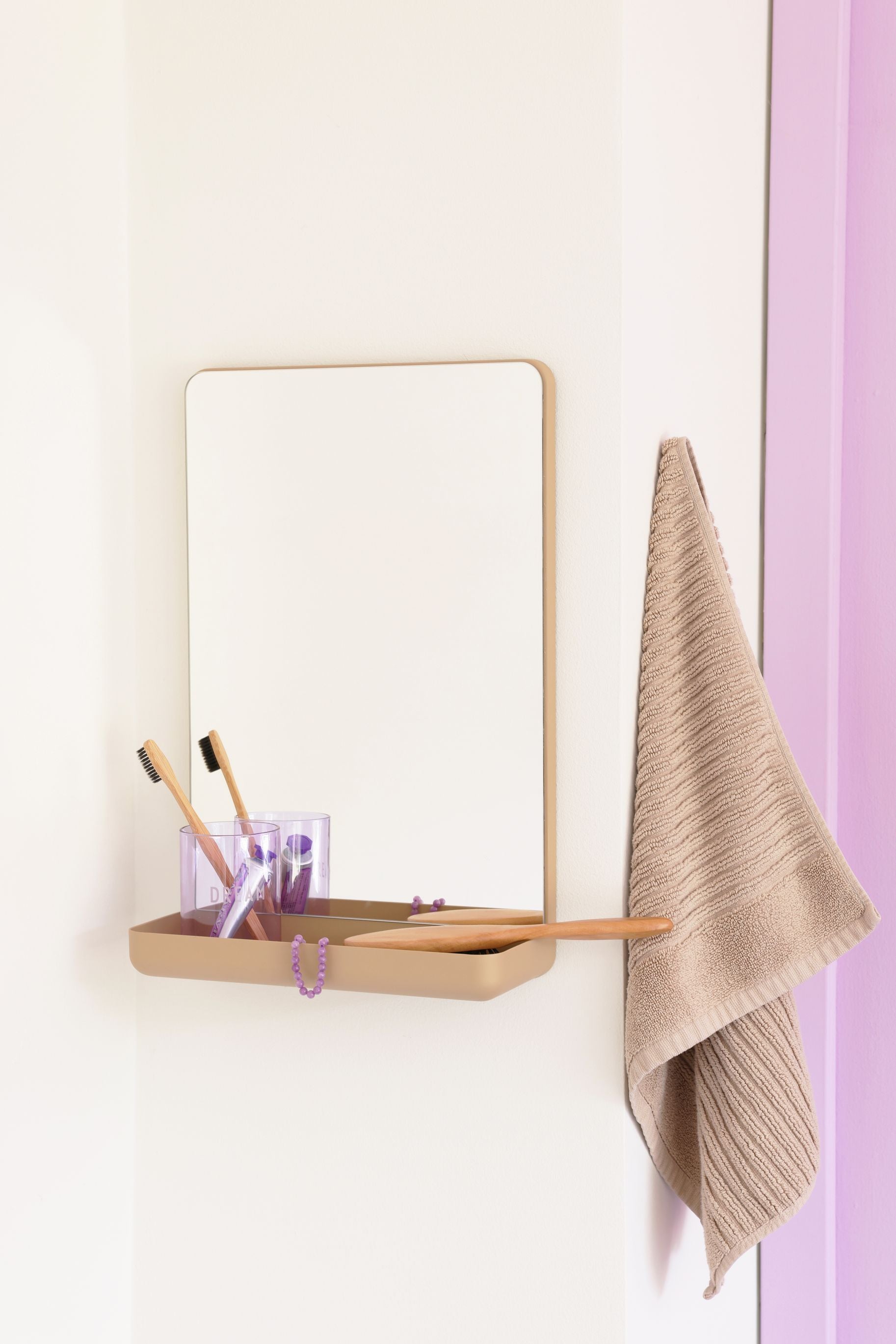 [product_category]-Design Letters Wall Mirror Mirror Shelf, Beige-Design Letters-5710498196981-10101301BEIGE-DES-3