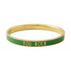 Design Letters Ord candy armbånd du rocke messing guld plattet, grøn