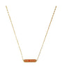 Design Letters Word Candy Necklace You Rock Brass Gold Plated, Orange