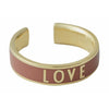 Design Letters Word Candy Ring Love Brass Gold Platted, rød