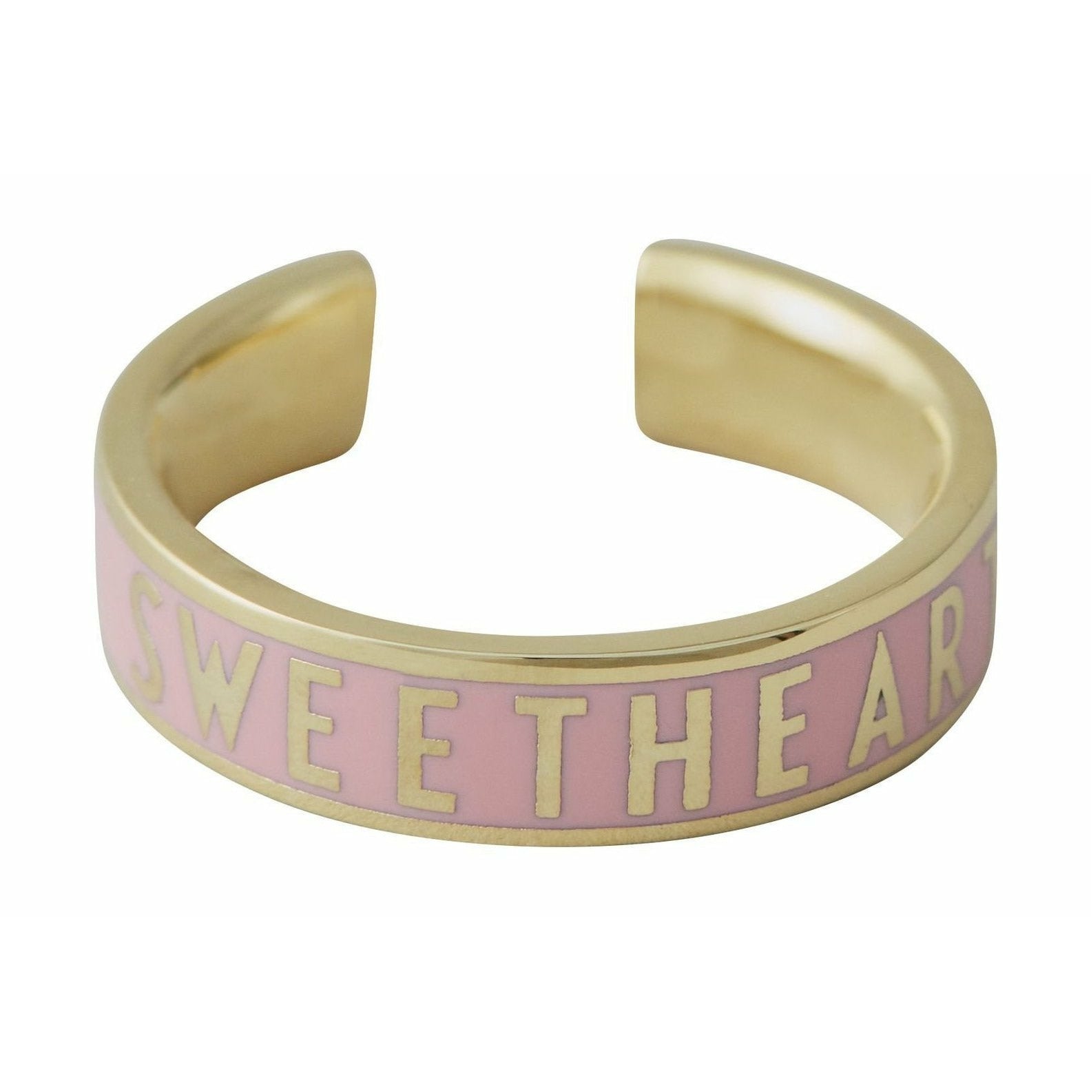[product_category]-Design Letters Word Candy Ring Sweetheart Brass Gold Platted, Pink-Design Letters-5710498189174-90604012PINKSWEETH-DES-1