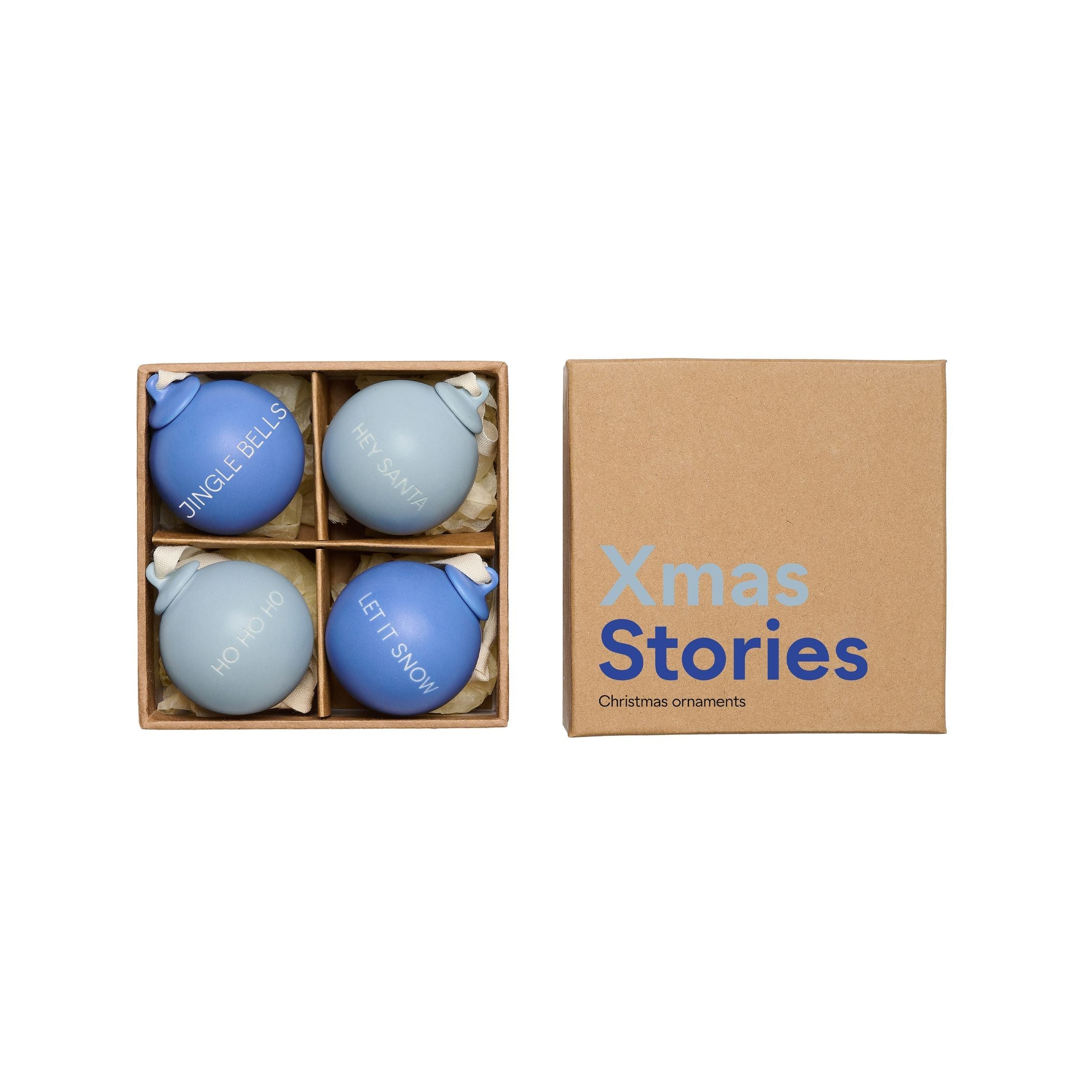 [product_category]-Design Letters Xmas Stories Ball Pendants 40mm (Set Of 4 Pcs), Cobalt Blue/Light Blue-Design Letters-5710498195977-10105001COBALLIBLU-DES-1