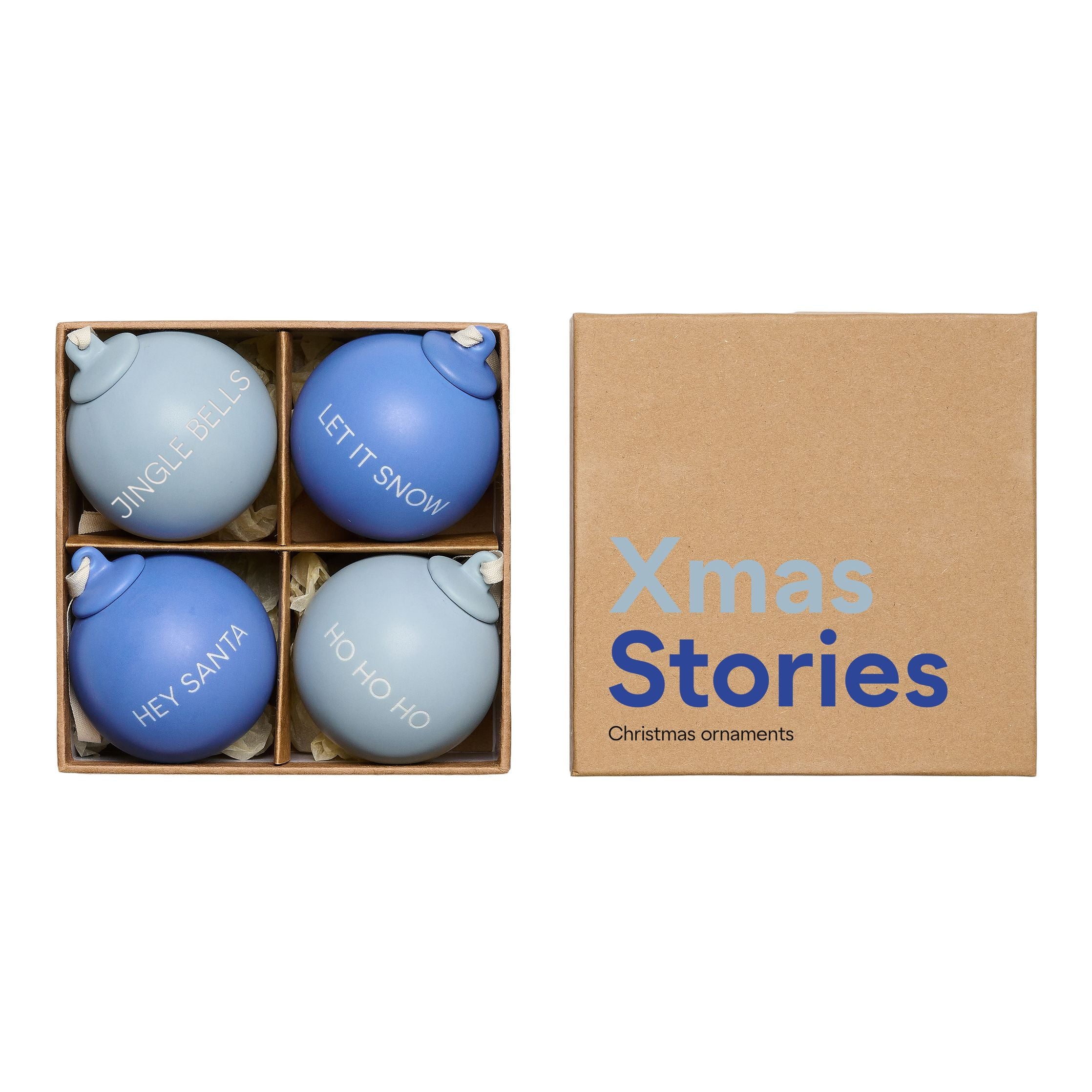 [product_category]-Design Letters Xmas Stories Ball Pendants 60mm (Set Of 4 Pcs), Cobalt Blue/Light Blue-Design Letters-5710498195946-10105002COBALLIBLU-DES-1