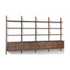 Dk3 Royal System Shelf Walnut Oiled/Brass, 30x323x213 cm