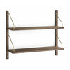 Dk3 Royal System Shelf Walnut/Brass, 24x83x74 cm