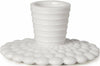 Dottir Pipanella bobler linjer lysestager hvid, 8,5 cm