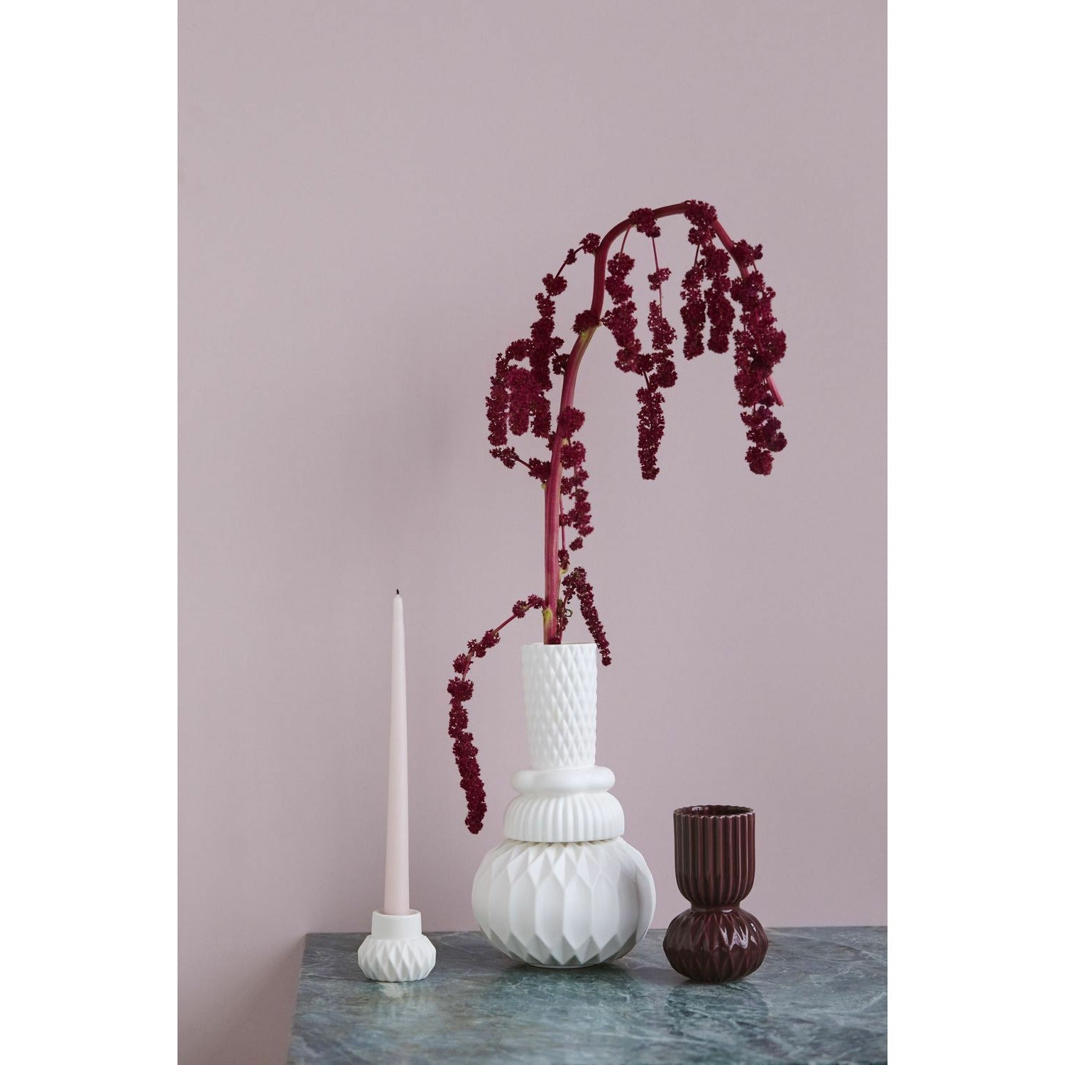 [product_category]-Dottir Rufflebell Vase, Aubergine-Dottir-5712466005905-15252-DOT-4