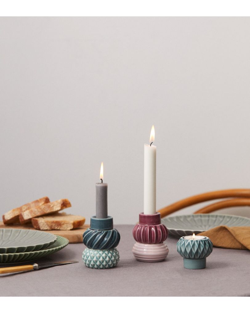 [product_category]-Dottir Samsurium Candlestick Two, Petrol & Peacock 2 Pcs.-Dottir-5712466005837-15312-DOT-3