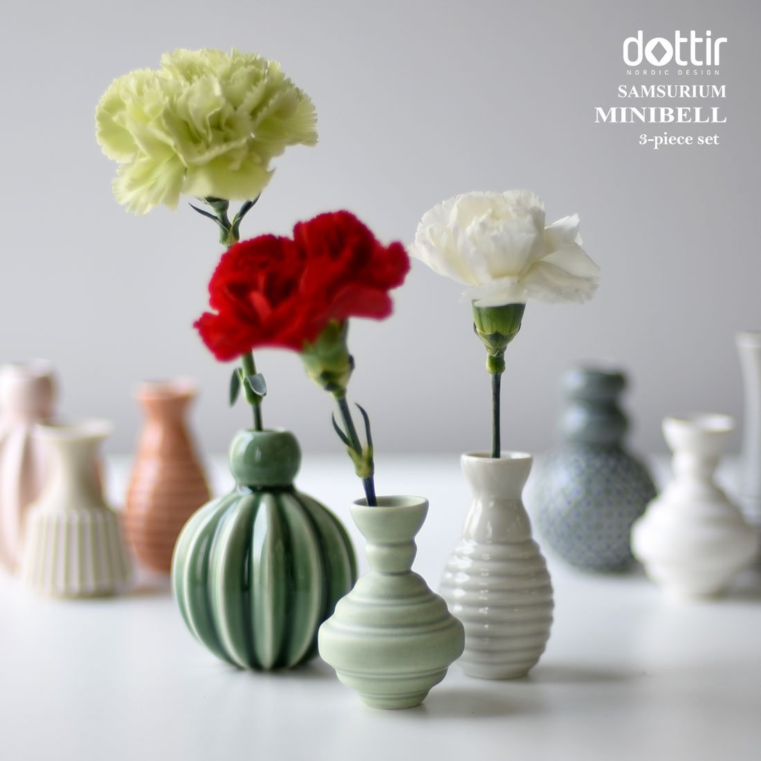 [product_category]-Dottir Samsurium Minibell Vase Set, Green-Dottir-5712466005691-15905-DOT-5